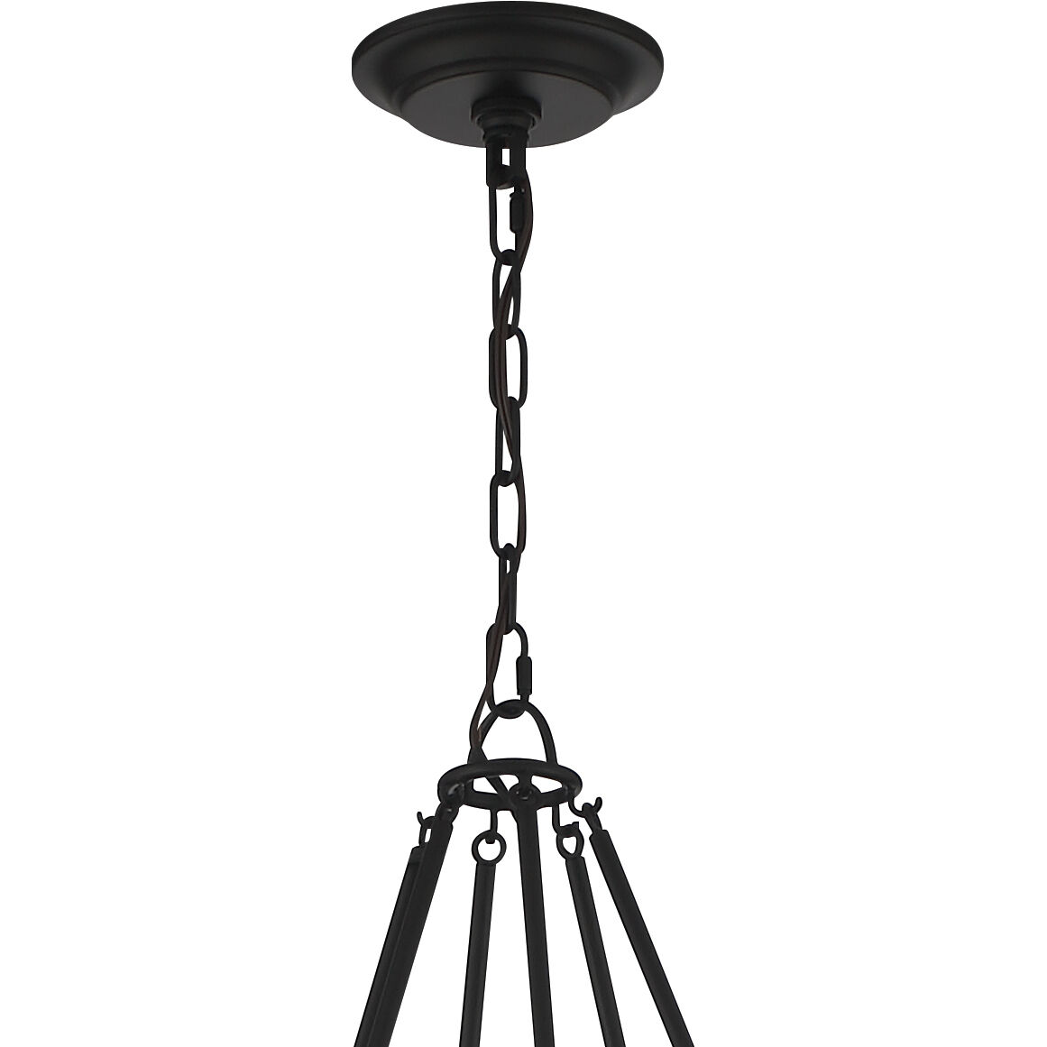 Bailey 8 Light 28 inch Matte Black Chandelier Ceiling Light