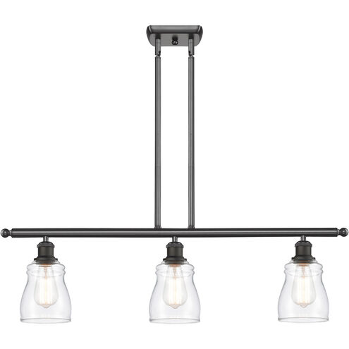 Ballston Ellery LED 36 inch Oil Rubbed Bronze Island Light Ceiling Light in Clear Glass, Ballston