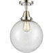 Downtown Urban Beacon LED 10 inch Polished Nickel Flush Mount Ceiling Light in Seedy