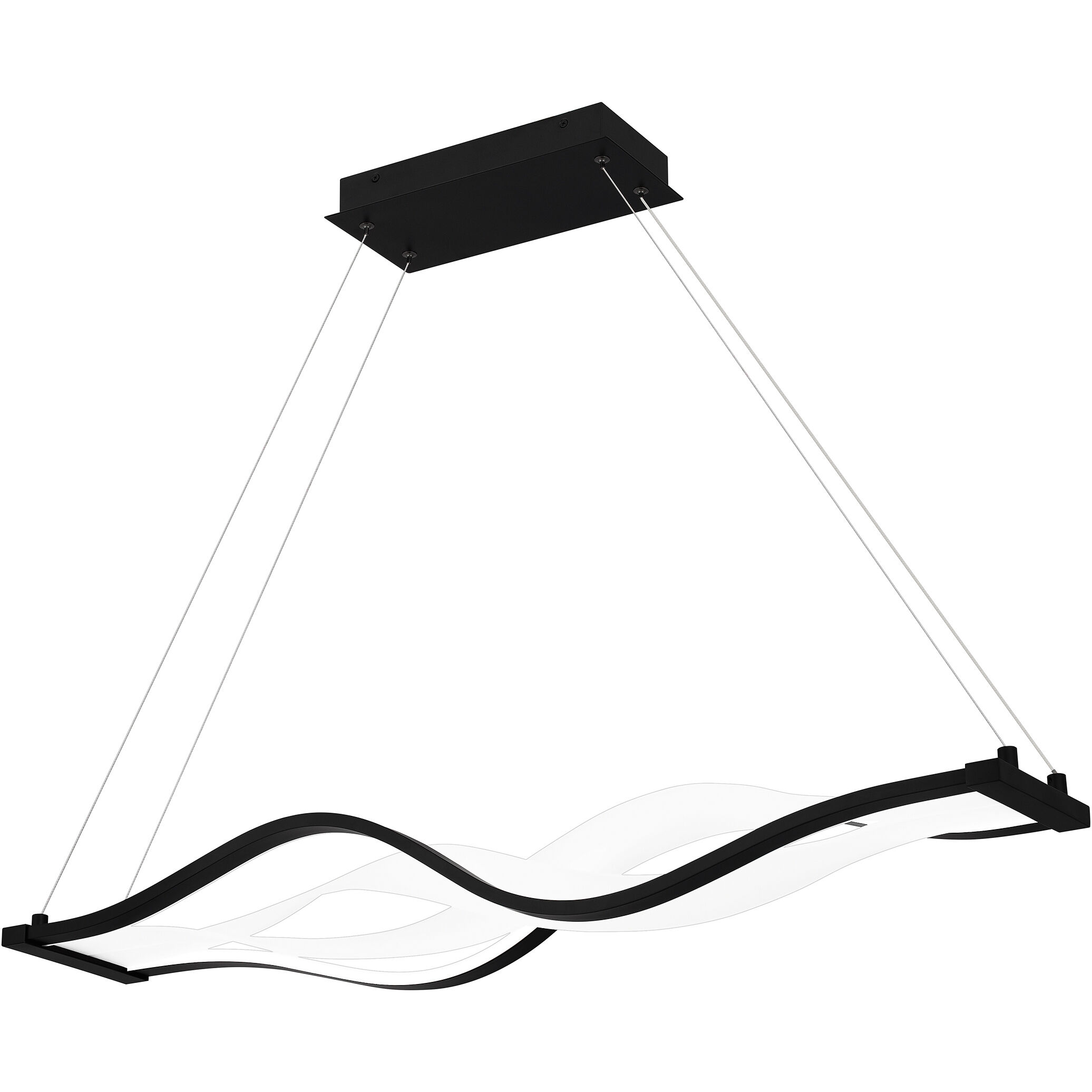 Saratoga 38 inch Matte Black Island Light Ceiling Light