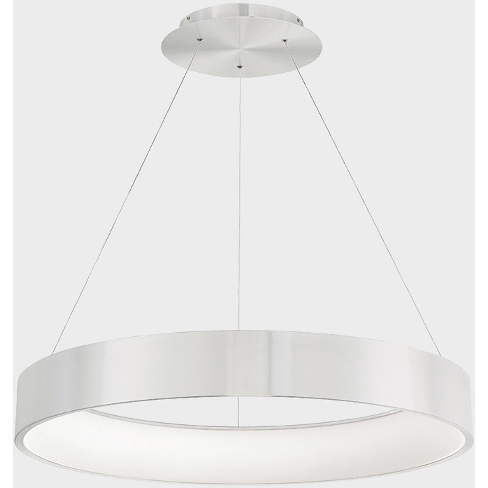 Corso LED 31.5 inch Brushed Aluminum Pendant Ceiling Light, dweLED