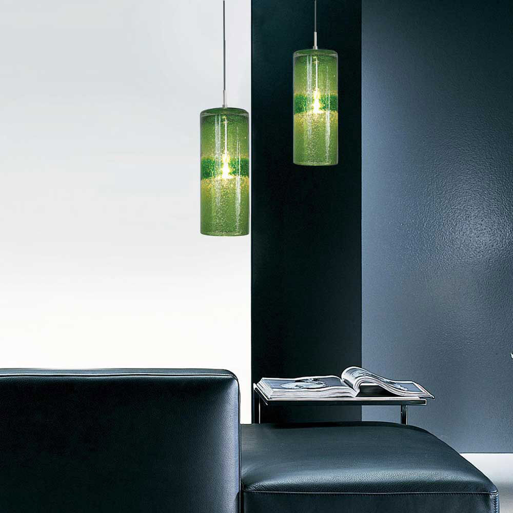 Envisage VI 1 Light 5 inch Chrome Mini Pendant Ceiling Light in Envisage Green 