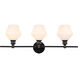 Rochester 3 Light 28 inch Black Wall sconce Wall Light