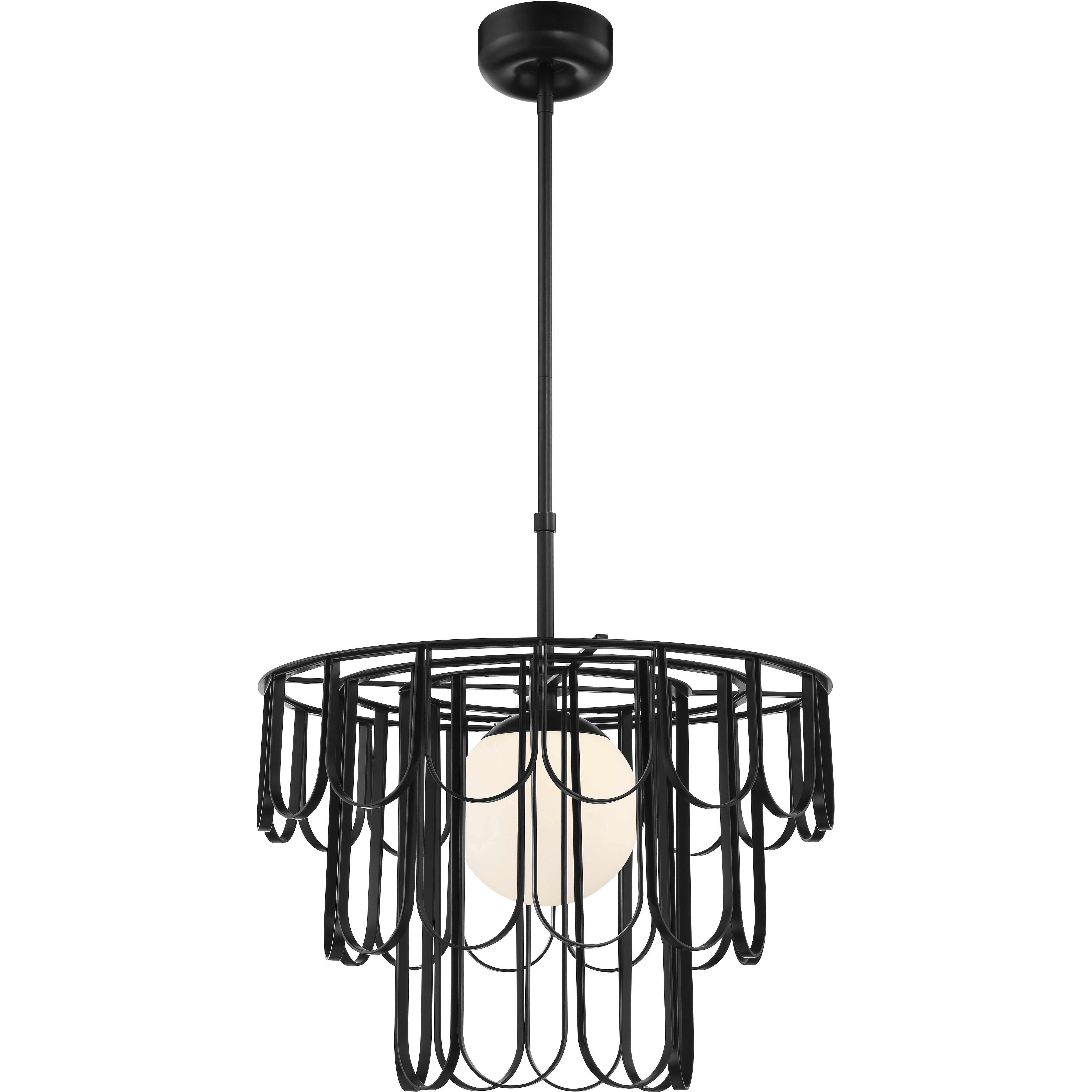 Melody 1 Light 24 inch Flat Black Pendant Ceiling Light