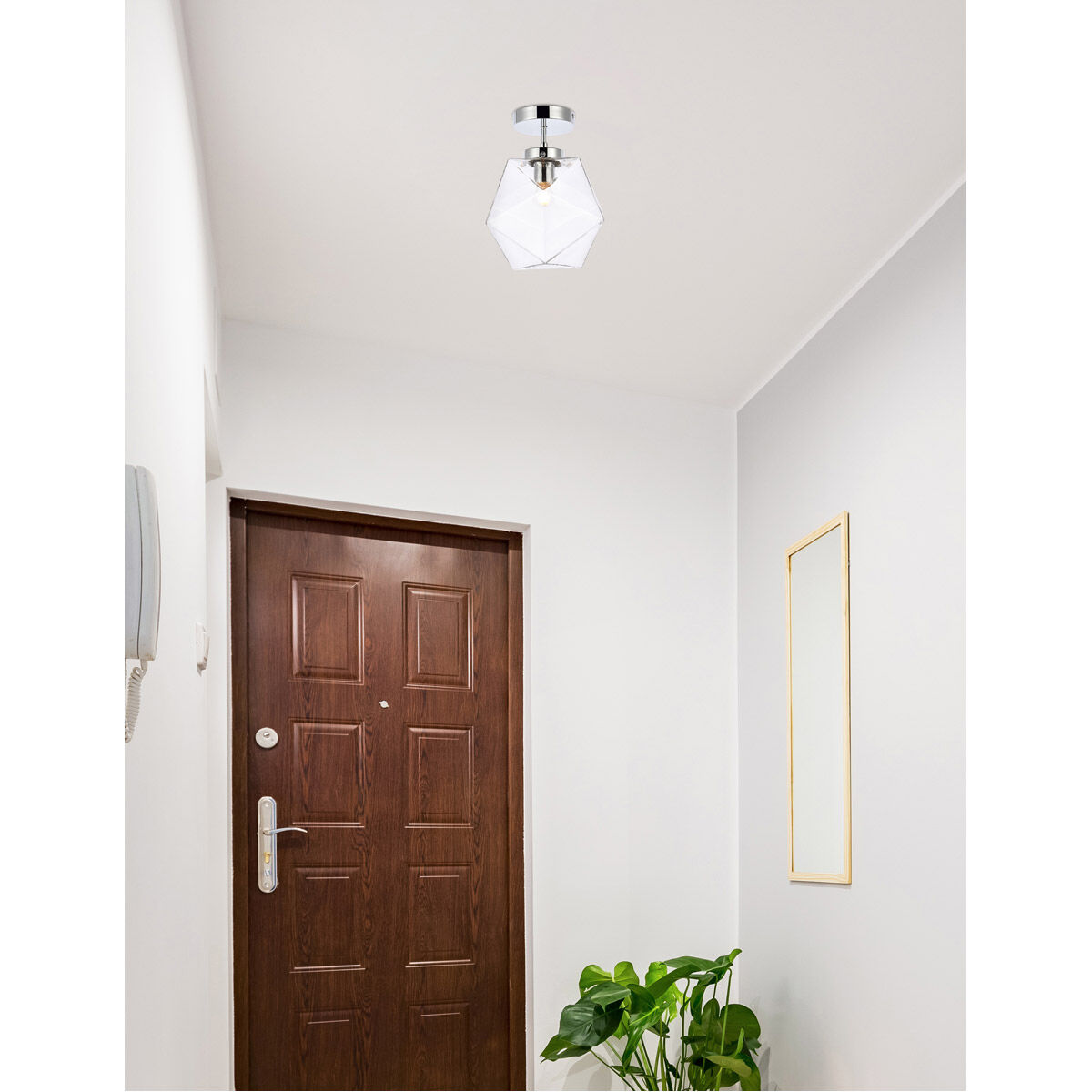 Lawrence 1 Light 10 inch Chrome Flush Mount Ceiling Light