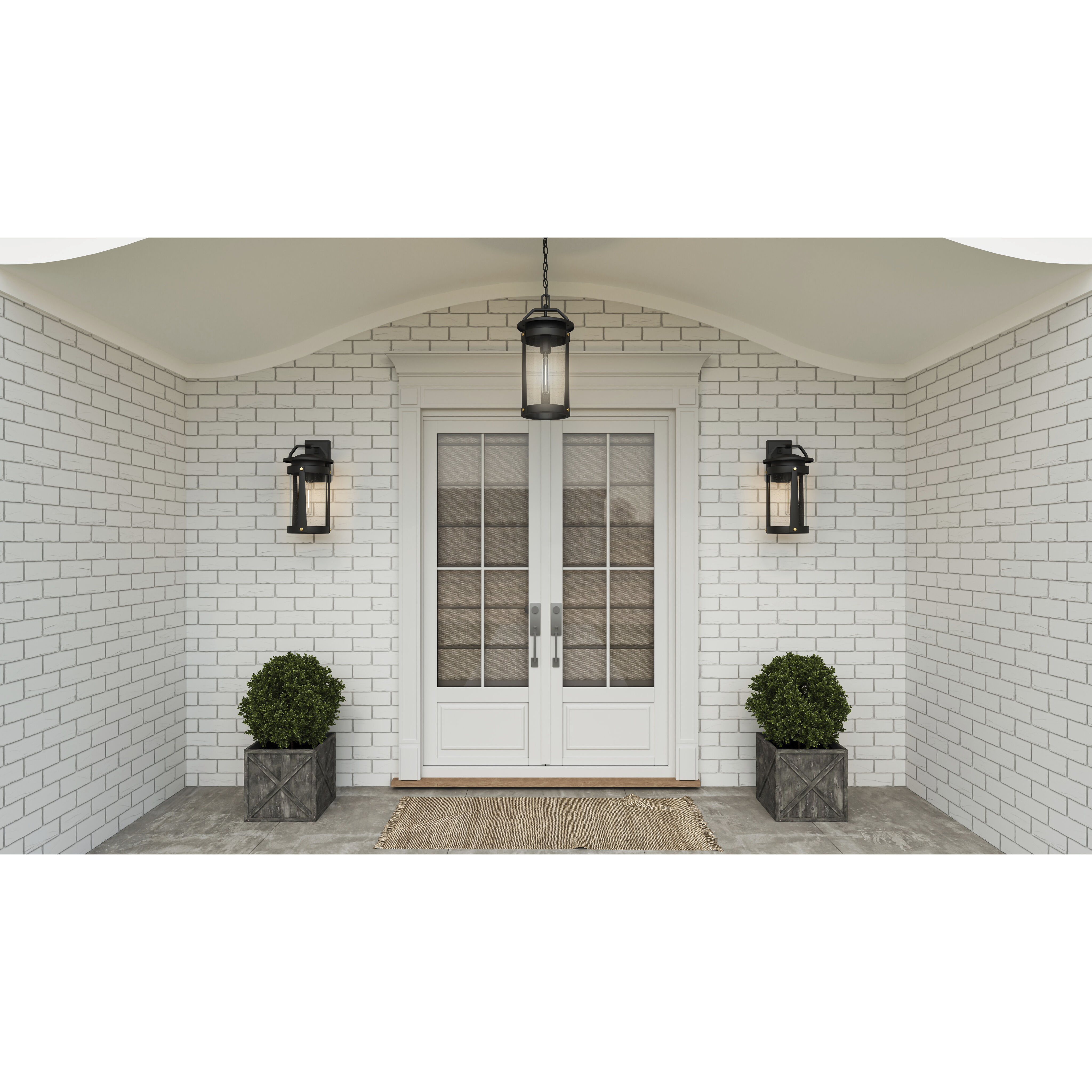 Clifton 1 Light 18 inch Earth Black Outdoor Wall Lantern