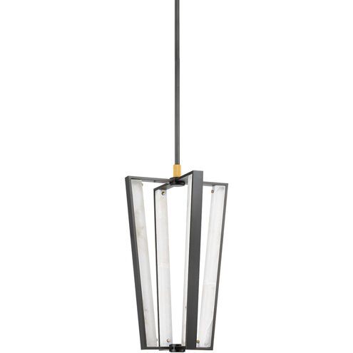 Edgemere LED 16 inch Aged Brass and Distressed Bronze Pendant Ceiling Light