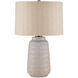 Owen 25.75 inch 150 watt Off-White and Light Brown and Antique Brass Table Lamp Portable Light