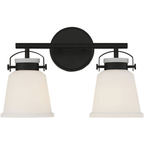 Kaden 2 Light 16 inch Matte Black Vanity Light Wall Light, Essentials