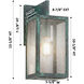 Westbrook 1 Light 13.13 inch Verde Green Outdoor Sconce in Seedy Glass, Brass Traditions by Innovations Lighting