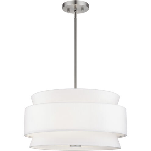 Fontana 4 Light 18 inch Brushed Nickel Pendant Chandelier Ceiling Light