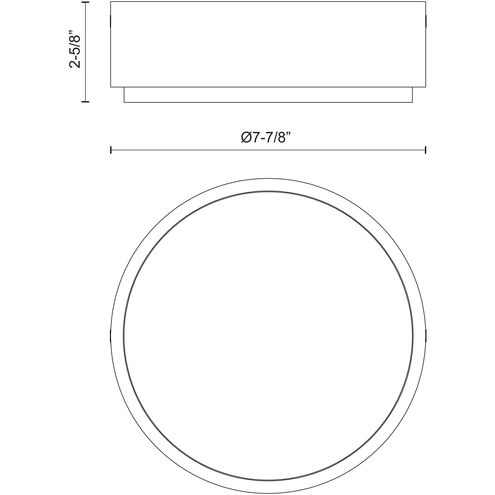 Blanco LED 7.88 inch Urban Bronze Flush Mount Ceiling Light in Urban Bronze and Alabaster