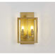 Canada 2 Light 16.5 inch Brass Outdoor Wall Sconce