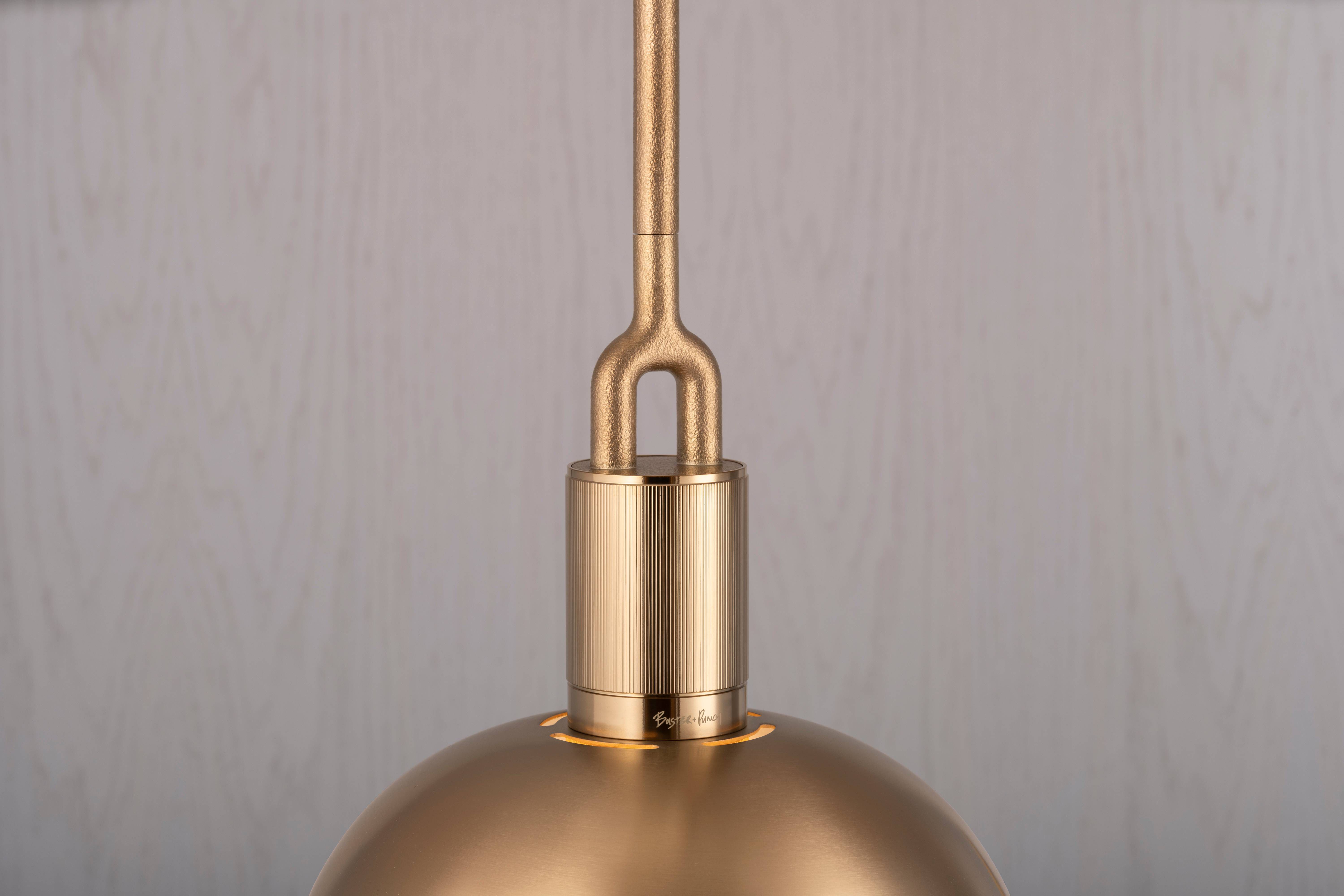 Forked LED 7.87 inch Brass Pendant Ceiling Light