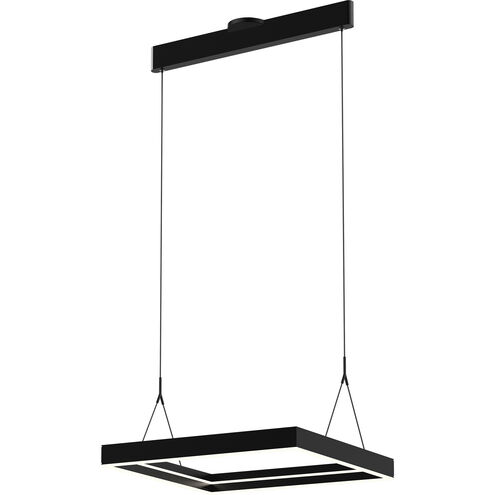 Athena 20 inch Satin Brushed Black Pendant Ceiling Light