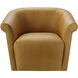 Trumpet Upholstery: Camel; Base: Metallic - Silver Swivel Chair