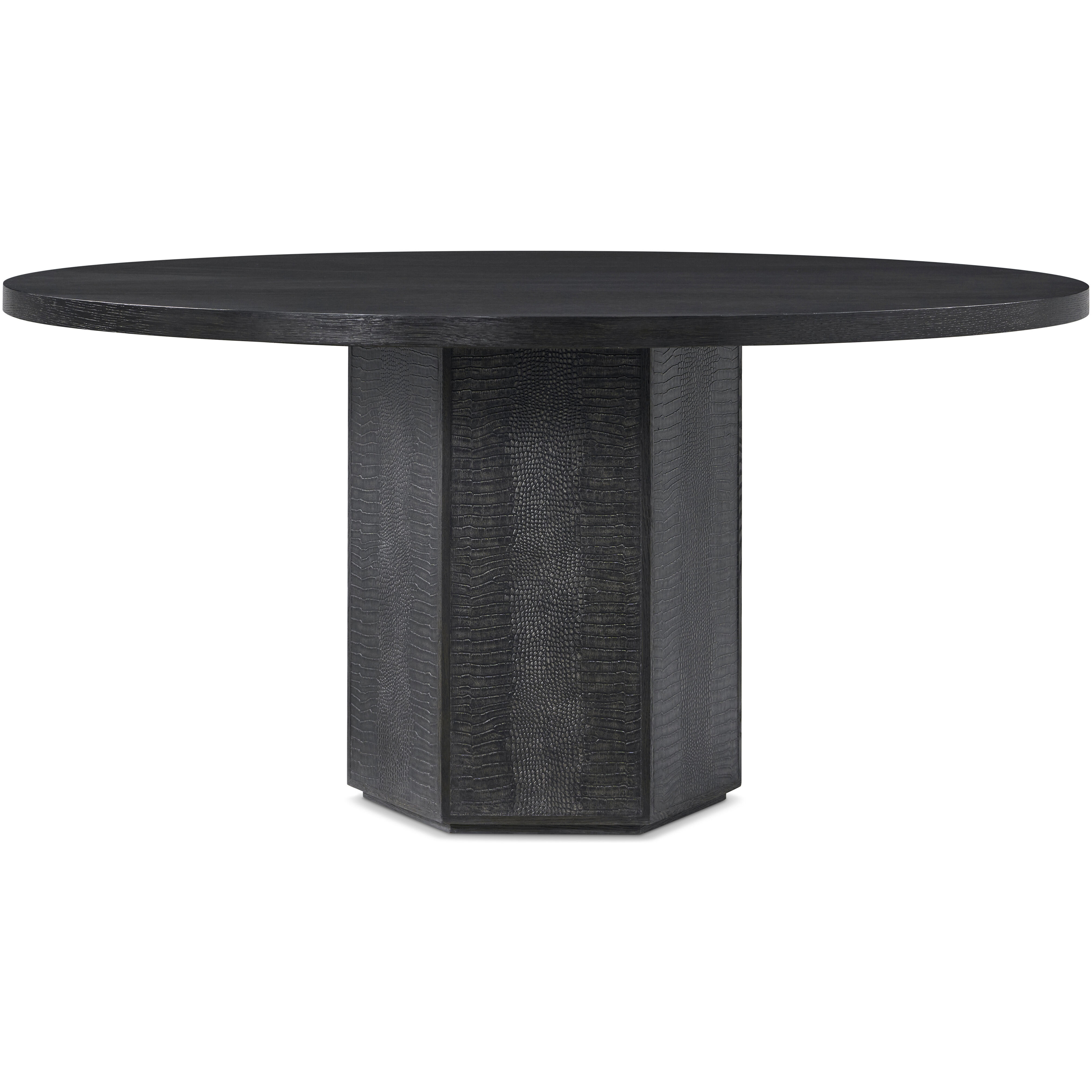 Spencer St. James 60 X 60 inch Onyx Round Dining Table, Wooden with Marble Top