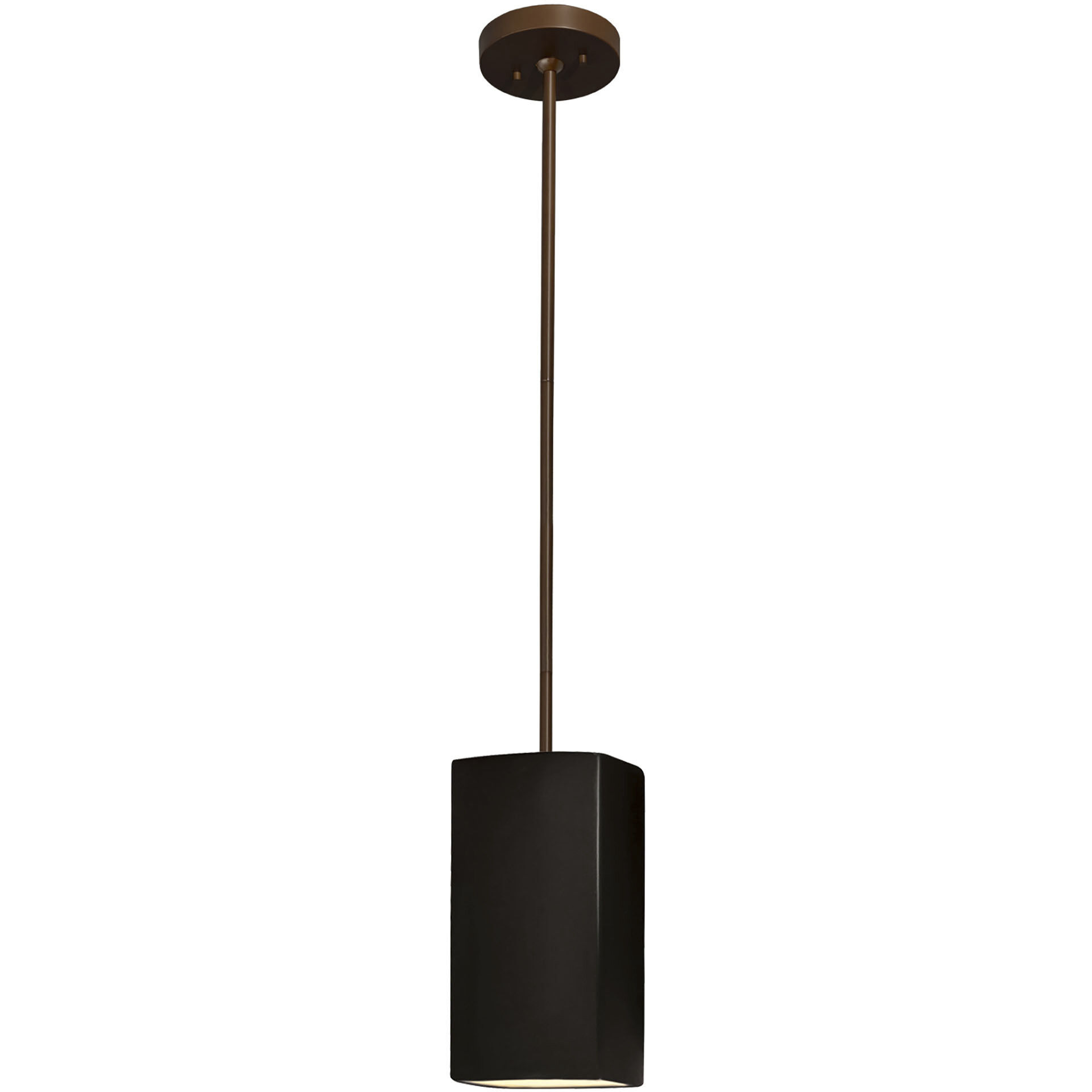 Radiance Collection 1 Light 5.5 inch Carbon Matte Black with Dark Bronze Pendant Ceiling Light