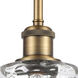 Ballston Candor 1 Light 5 inch Brushed Brass Pendant Ceiling Light in Clear Waterglass, Ballston