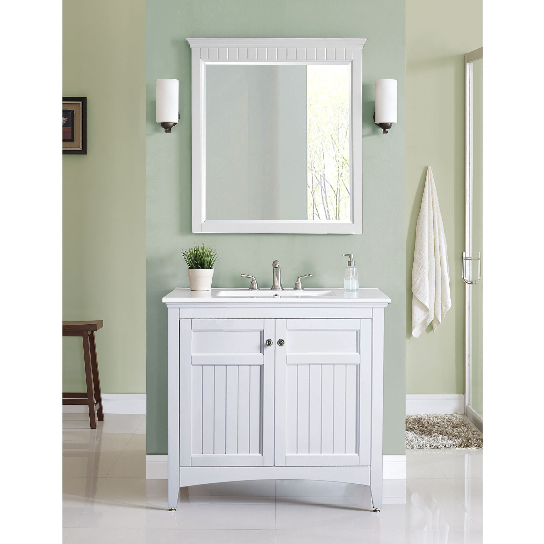 Danube 36 Inch Vanity White V DANUBE 36WT