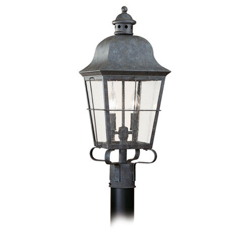 Chatham 2 Light 22.75 inch Oxidized Bronze Outdoor Post Lantern
