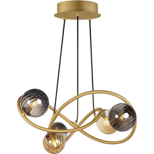 Planetary LED 23.25 inch Gold Chandelier Ceiling Light