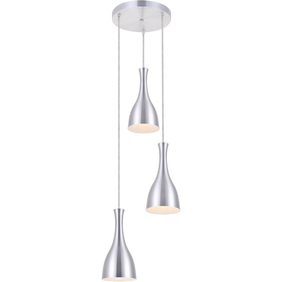 Aiken 3 Light 14 inch Burnished Nickel Pendant Ceiling Light