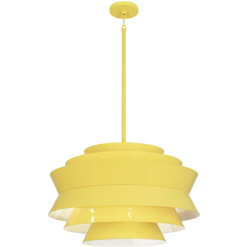 Pierce 3 Light 23 inch Canary Yellow Pendant Ceiling Light