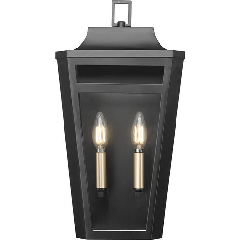 Sumerlin 2 Light 19 inch Powder Coated Black Outdoor Wall Sconce