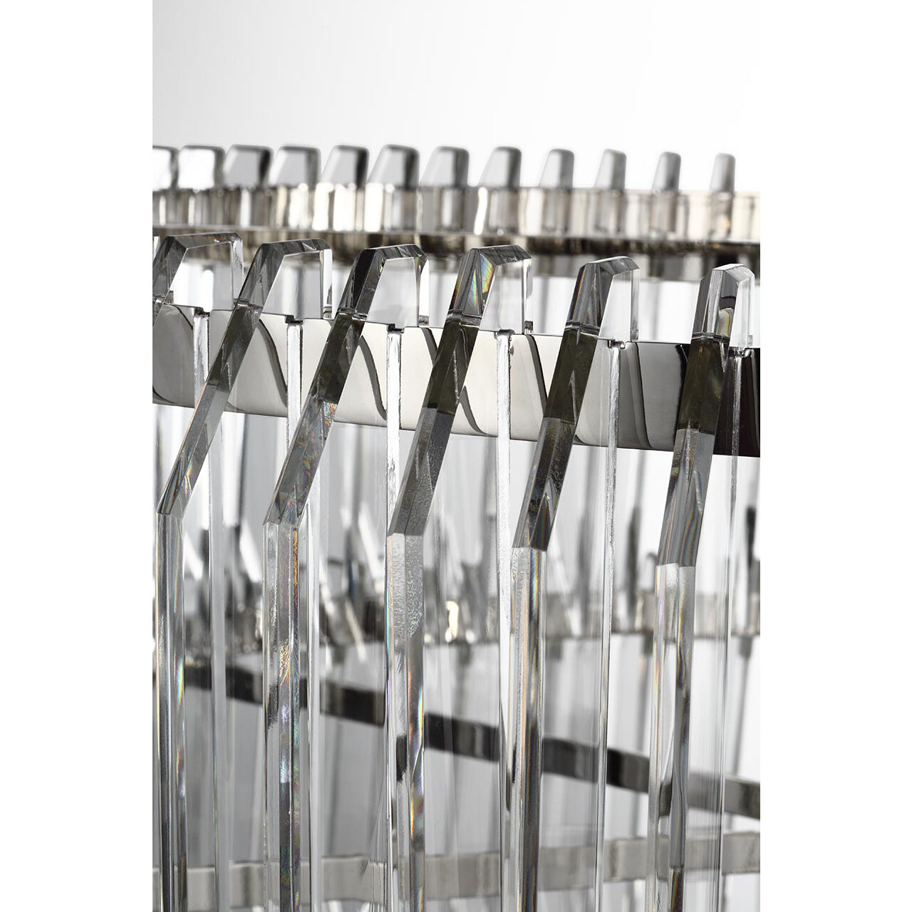 Waterford Killarney LED 32 inch Polished Nickel Layered Drum Chandelier Ceiling Light