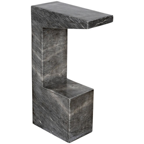 Aero 30 X 17.5 inch Black Marble Side Table