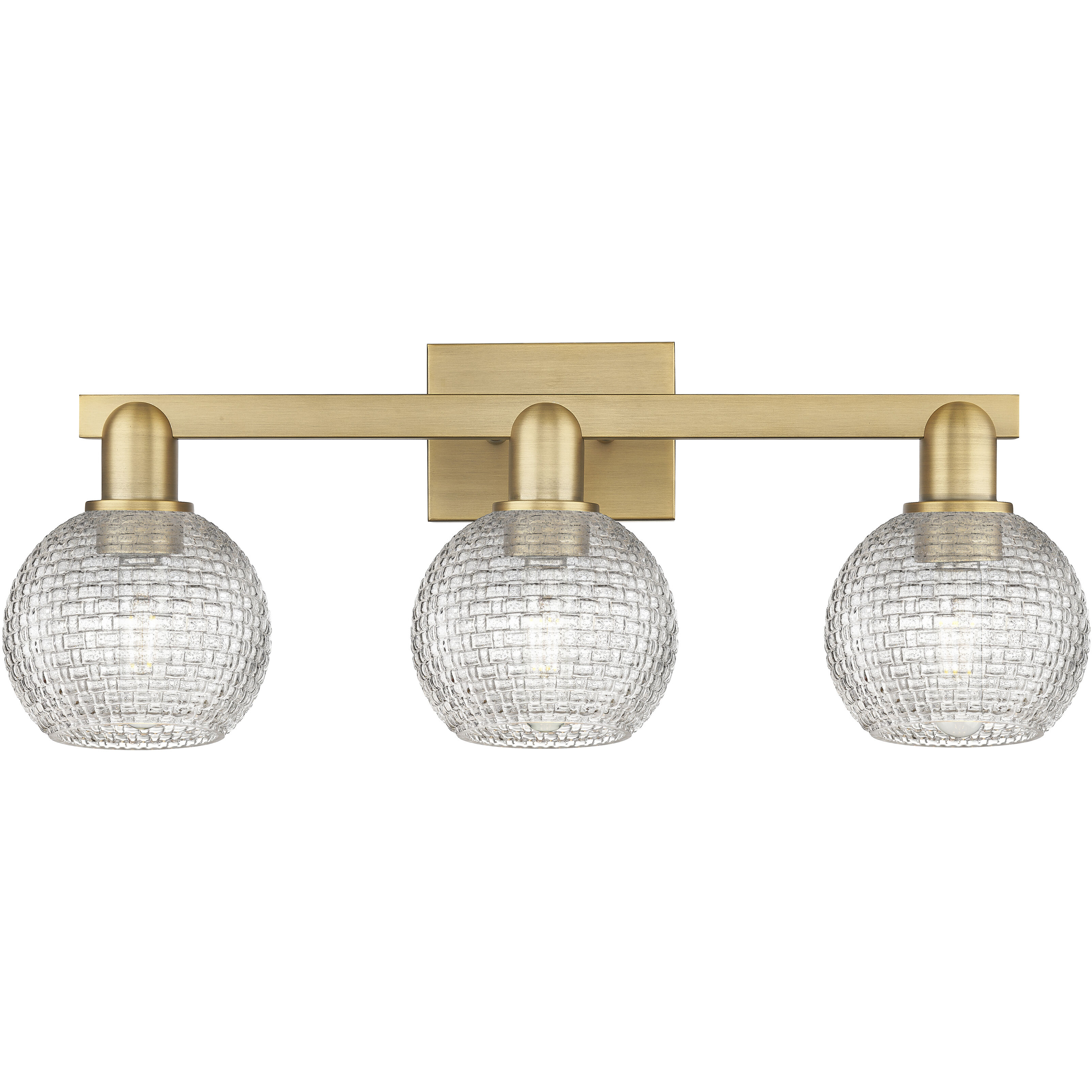 Arcadia Athens 3 Light 24.88 inch Brushed Brass Bath Vanity Light Wall Light