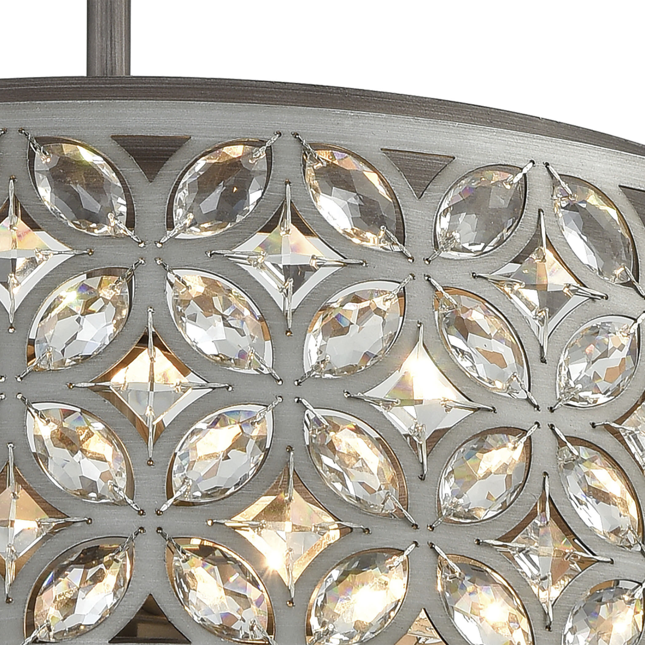 Rosslyn 6 Light 22 inch Weathered Zinc Chandelier Ceiling Light