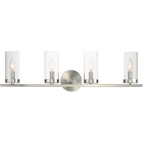 Sentinel 4 Light 30 inch Satin Nickel Bath Vanity Wall Light