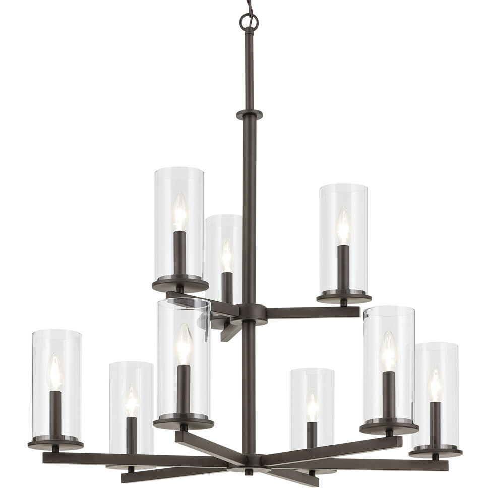 Crosby 9 Light Olde Bronze Chandelier Ceiling Light