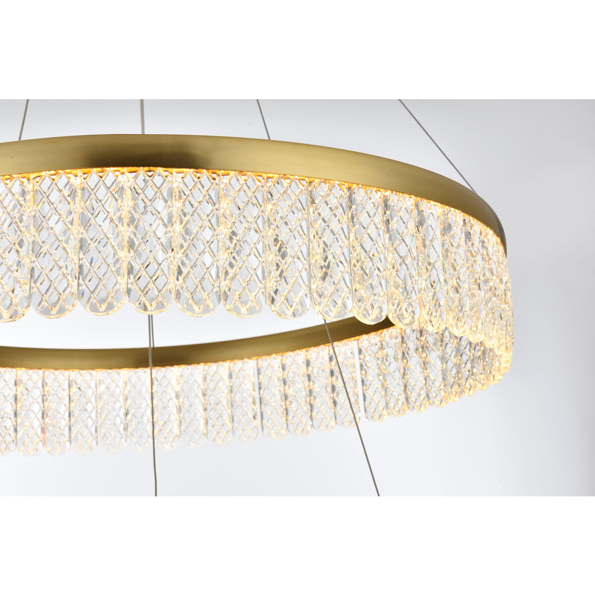 Rune 2 Light 24 inch Satin Gold Chandelier Ceiling Light