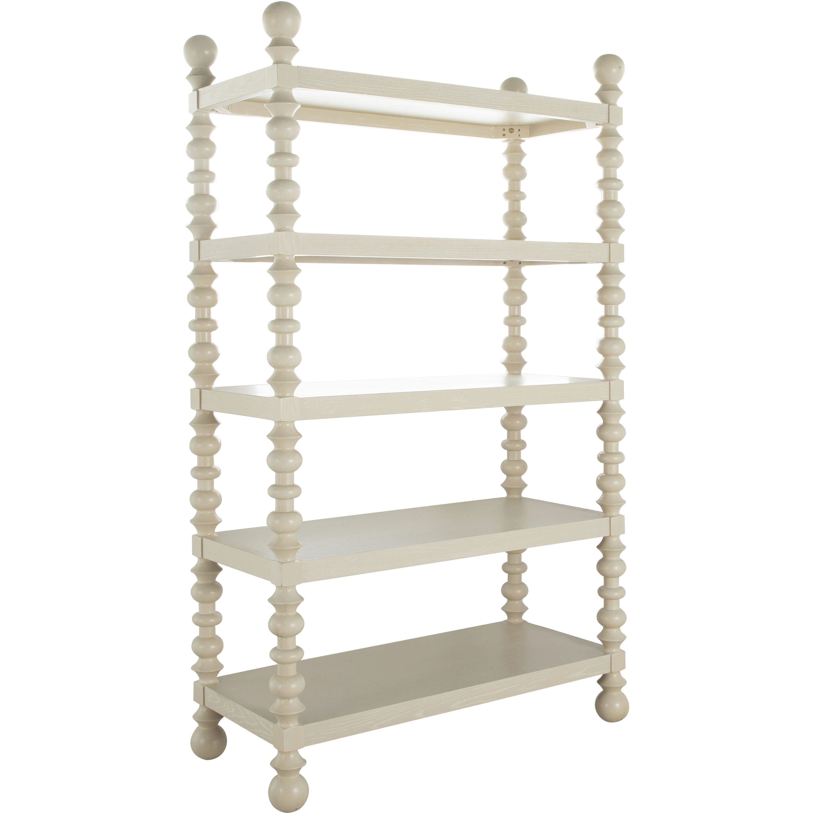 Natalie Cerused White Bookcase