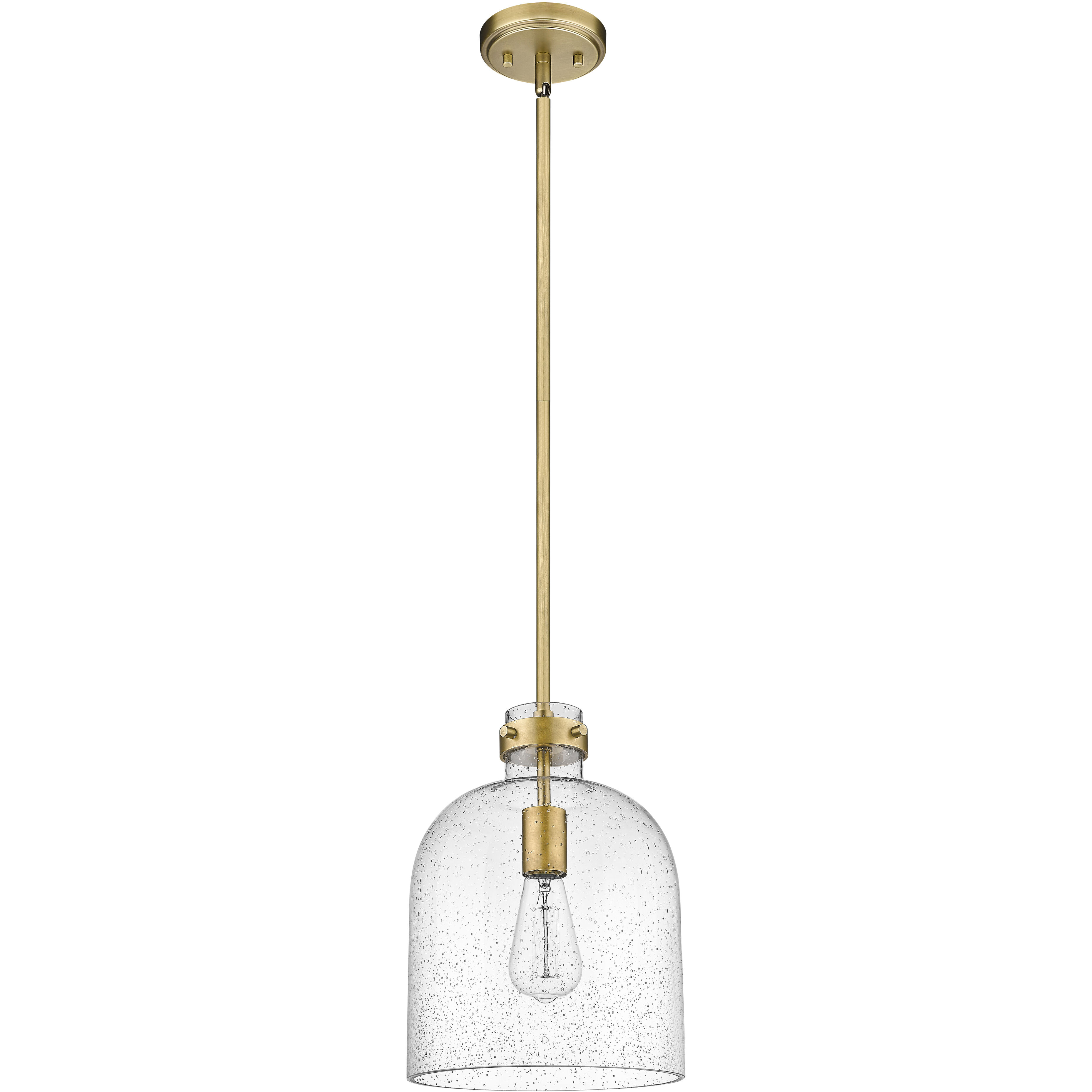 Pearson 1 Light 9.5 inch Rubbed Brass Pendant Ceiling Light