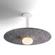 Combi LED 20 inch Matte White Pendant Ceiling Light in Matte White with Charcoal, Suspension / Flush Mount 2-in-1