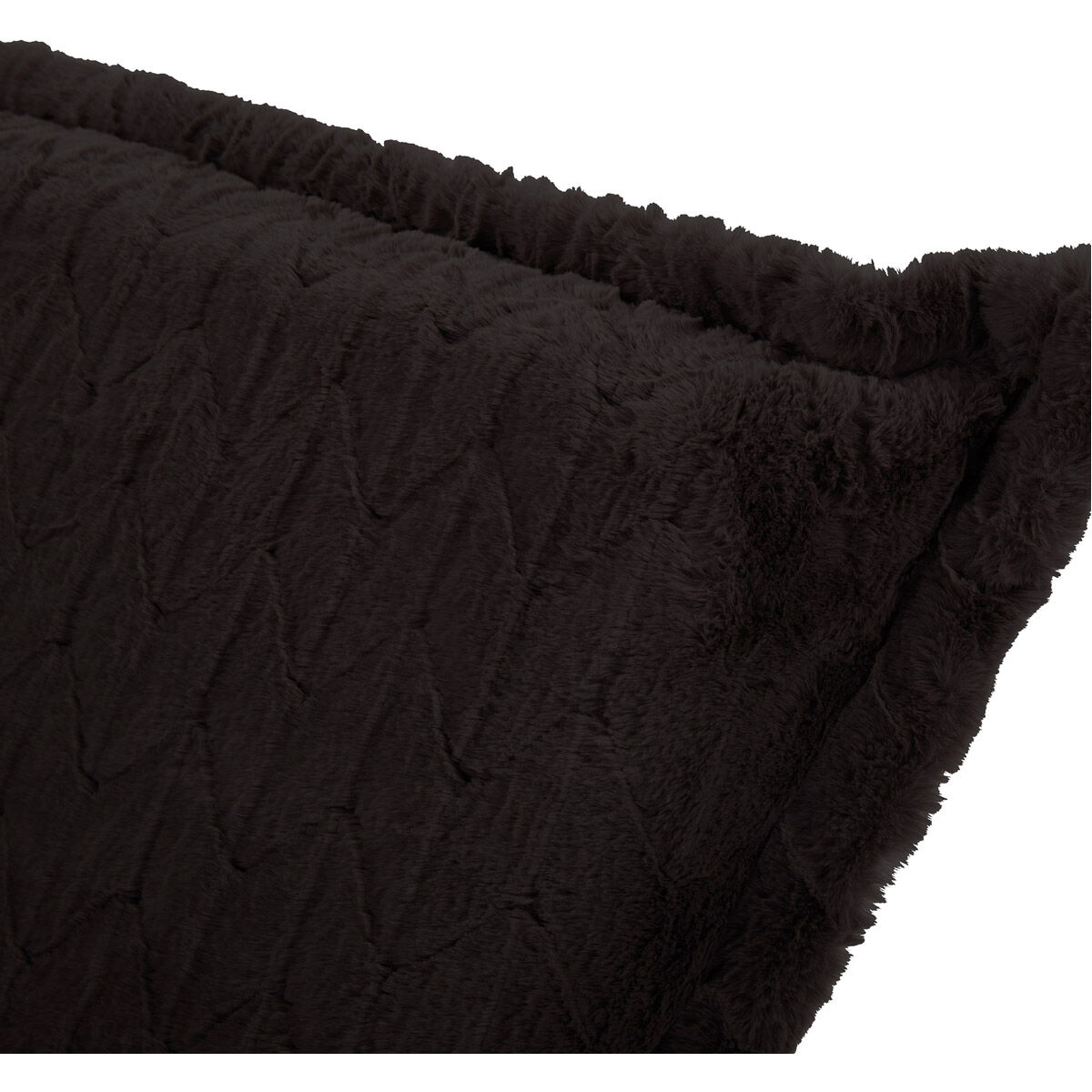 Puff 40 inch Angora Ebony Cushion