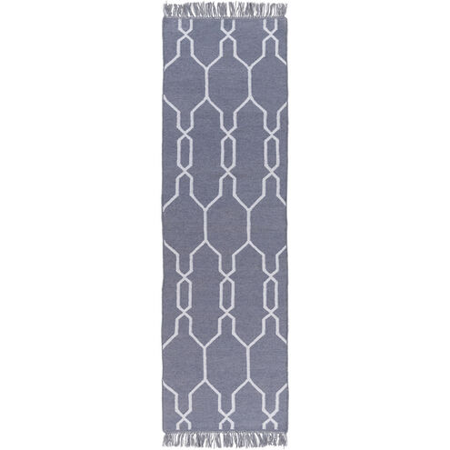 Lagoon 96 X 30 inch Blue and Neutral Indoor Area Rug, PET Yarn