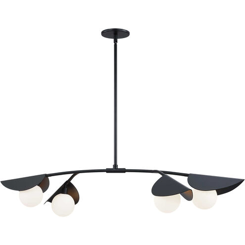 Emma 4 Light 41 inch Matte Black Horizontal Pendant Ceiling Light