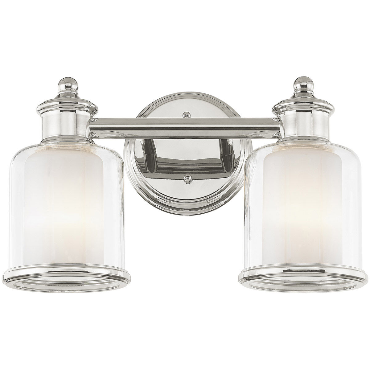 Middlebush 2 Light 15 inch Polished Nickel Bath Vanity Wall Light