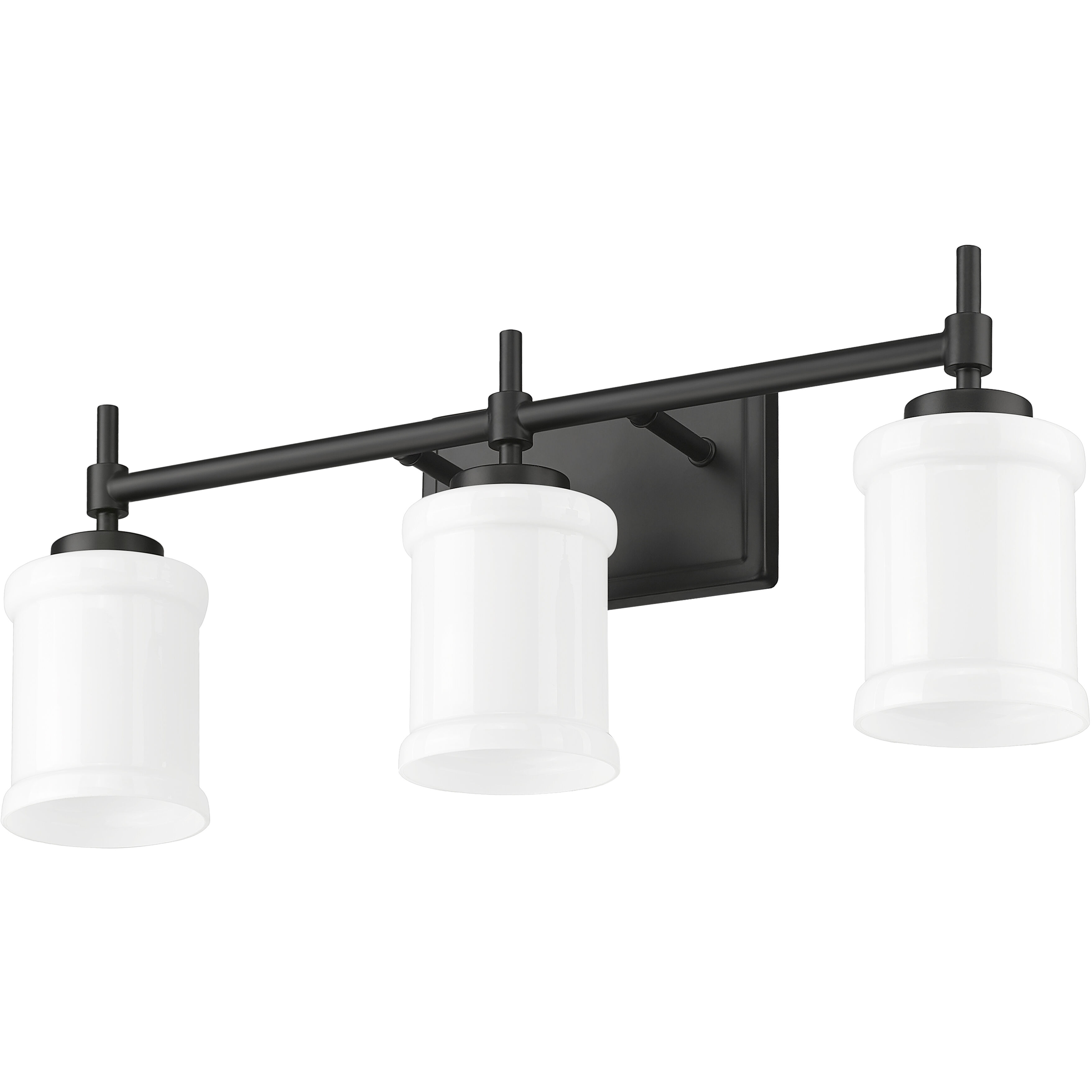 Cadoc 3 Light 23.5 inch Matte Black Bath Vanity Light Wall Light