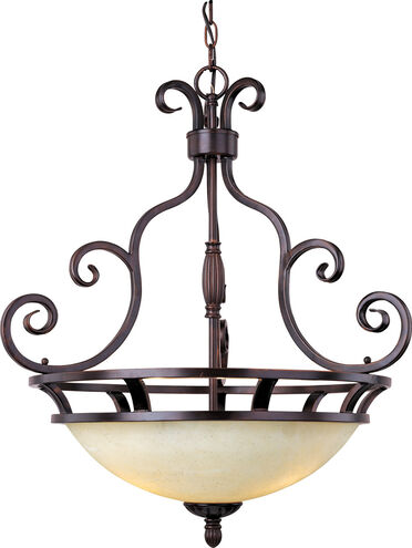 Manor 3 Light 23 inch Oil Rubbed Bronze Invert Bowl Pendant Ceiling Light