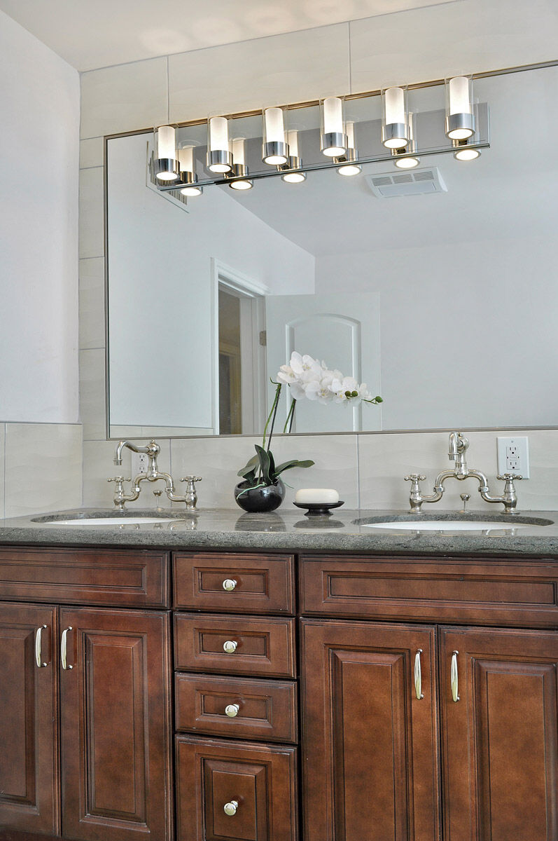 Silo 6 Light 40 inch Polished Chrome Bath Light Wall Light in Xenon