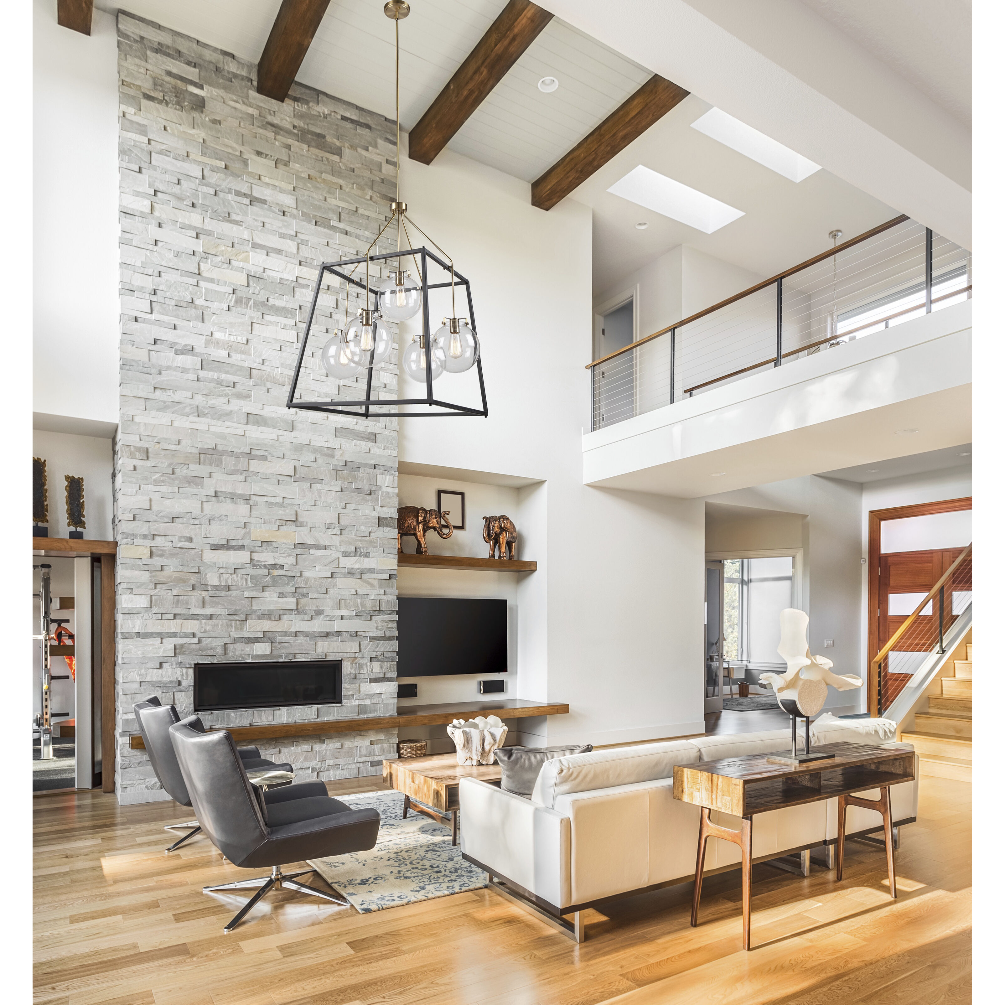 Bridgetown LED 28 inch Black and Harvest Brass Chandelier Ceiling Light