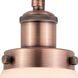 Franklin Restoration Cone LED 8 inch Antique Copper Sconce Wall Light in Matte White Glass