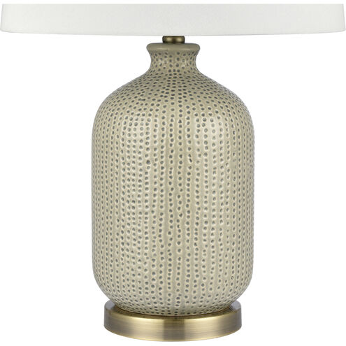 Neyland Park 27 inch 150.00 watt Gray Glazed with Antique Brass Table Lamp Portable Light