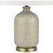 Neyland Park 27 inch 150.00 watt Gray Glazed with Antique Brass Table Lamp Portable Light